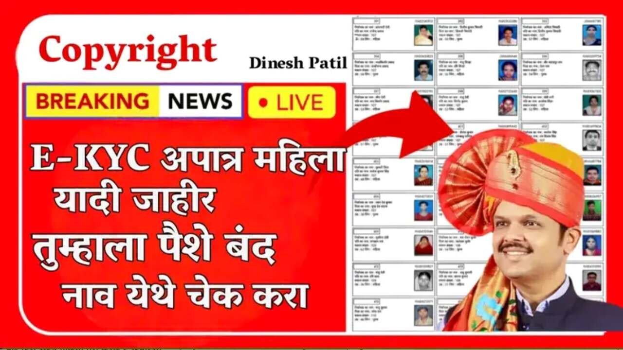 लाडकी बहीण योजना: ई-केवायसी केलेल्या महिलांची यादी जाहीर; नाव पहा अन्यथा पैसे बंद Ladaki Bahin Yojana E-KYC Rule