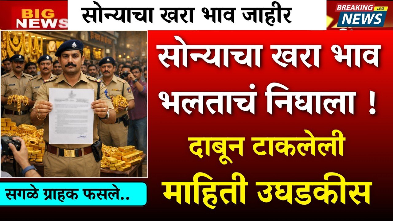 सोन्याचे भाव जोरात खाली आपटले: आजचे नवीन दर जाहीर, येथे पहा Gold Silver Rate Today