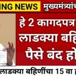 हे 2 कागदपत्र असेल तर लाडक्या बहिणींच्या खात्यात येणार ₹६,००० रूपये Ladaki Bahin Yojana Documents 2026